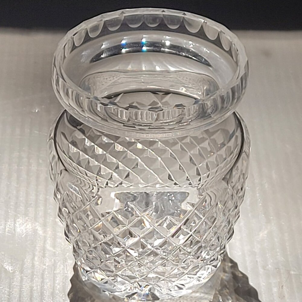 Waterford Crystal Alana Preserve Honey Jam Jar 4" Tall Small Open Pot ~ No Lid ~ - Picture 3 of 9